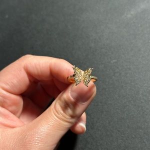 Adjustable Alloy Butterfly Rings.